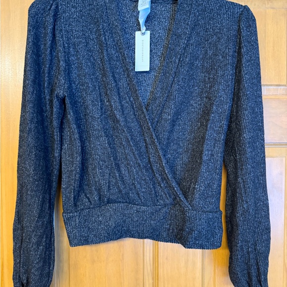 Amadi Tops - Elegant Black Wrap Top Amadi by anthropologie